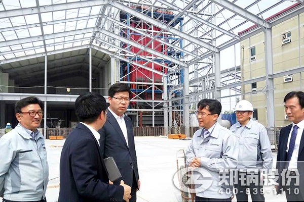 韩国平泽市市长视察南宫NG2830T生物质锅炉现场